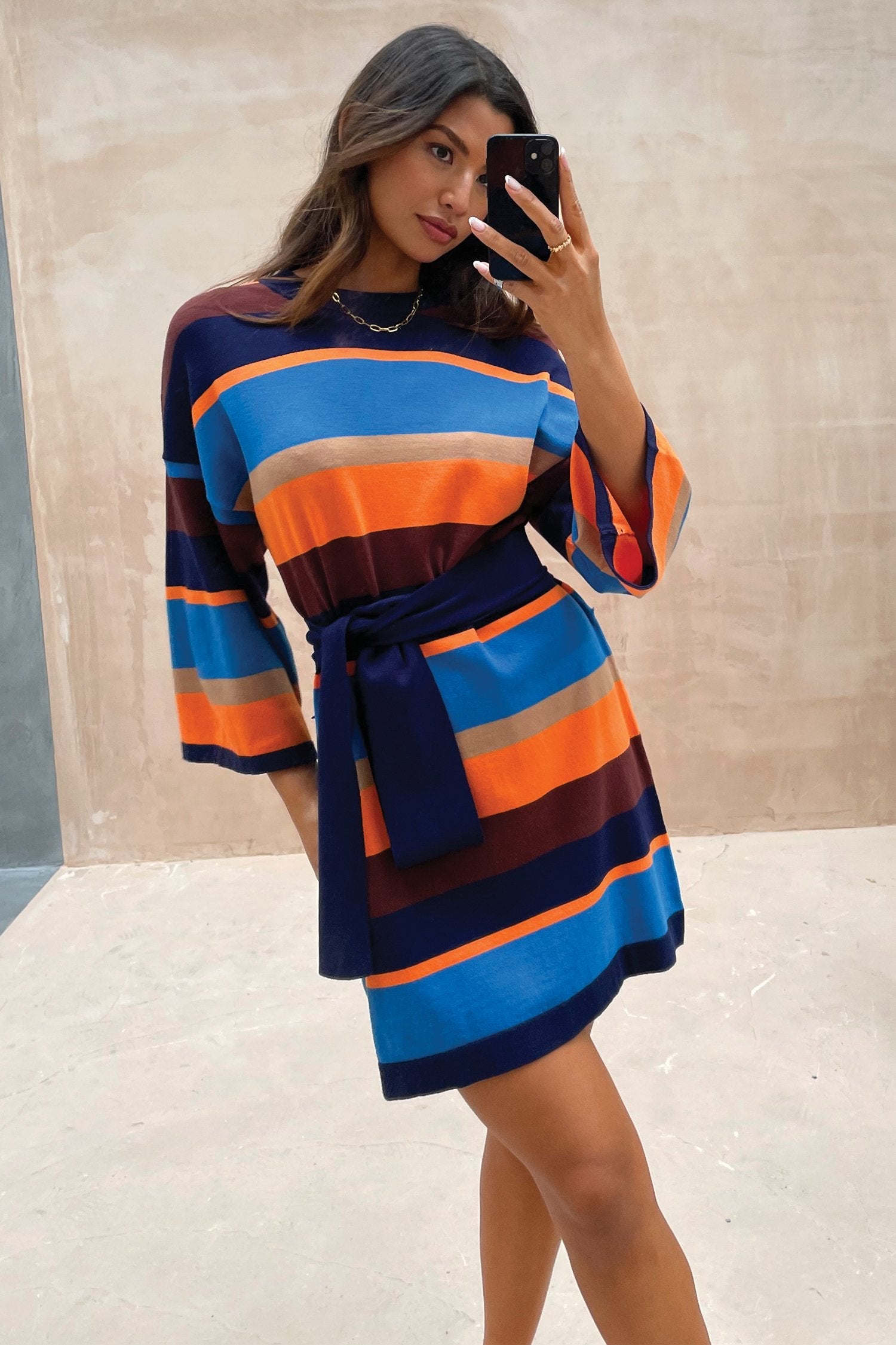 Navy Tabitha Knit Mini Dress - nfd-demo-dev