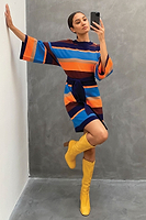 Thumbnail for Navy Tabitha Knit Mini Dress - nfd-demo-dev