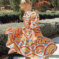 Thumbnail for NFD-Kids-Baby-Doll-Rainbow-Midi-Dress-£65
