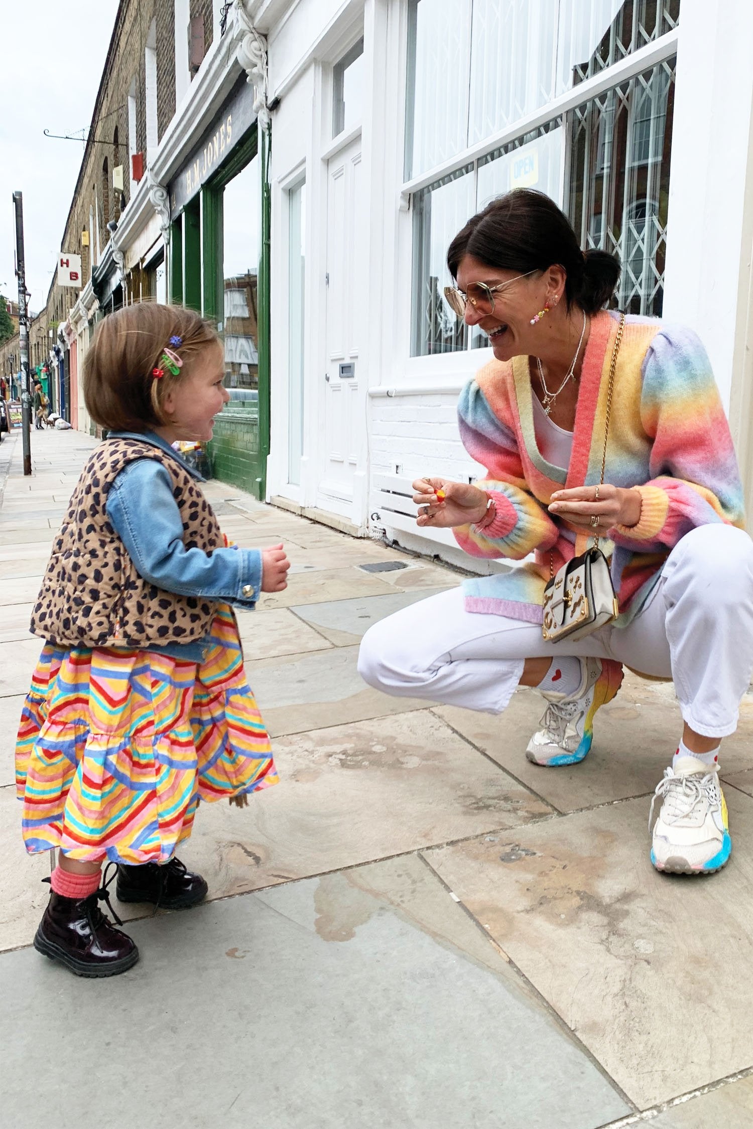 NFD Kids Baby Doll Rainbow Midi Dress