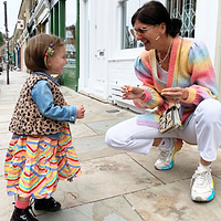Thumbnail for NFD Kids Baby Doll Rainbow Midi Dress