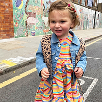 Thumbnail for NFD Kids Baby Doll Rainbow Midi Dress