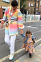 NFD Kids Baby Doll Rainbow Midi Dress