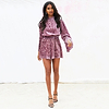 Plum Velvet Burn Out Playsuit