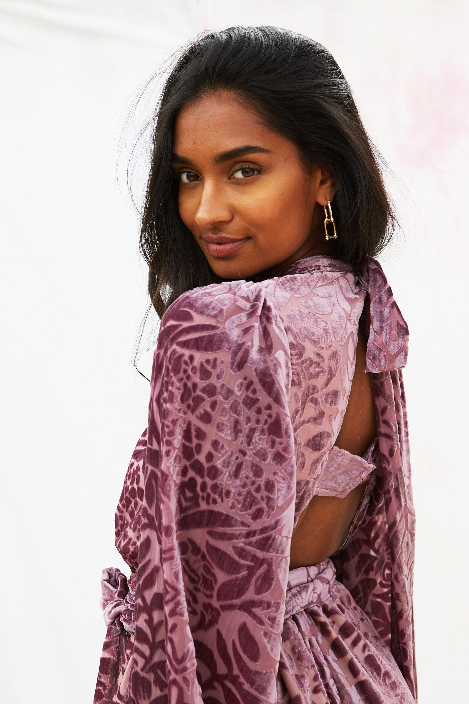 Plum-Velvet-Burn-Out-Playsuit-£119