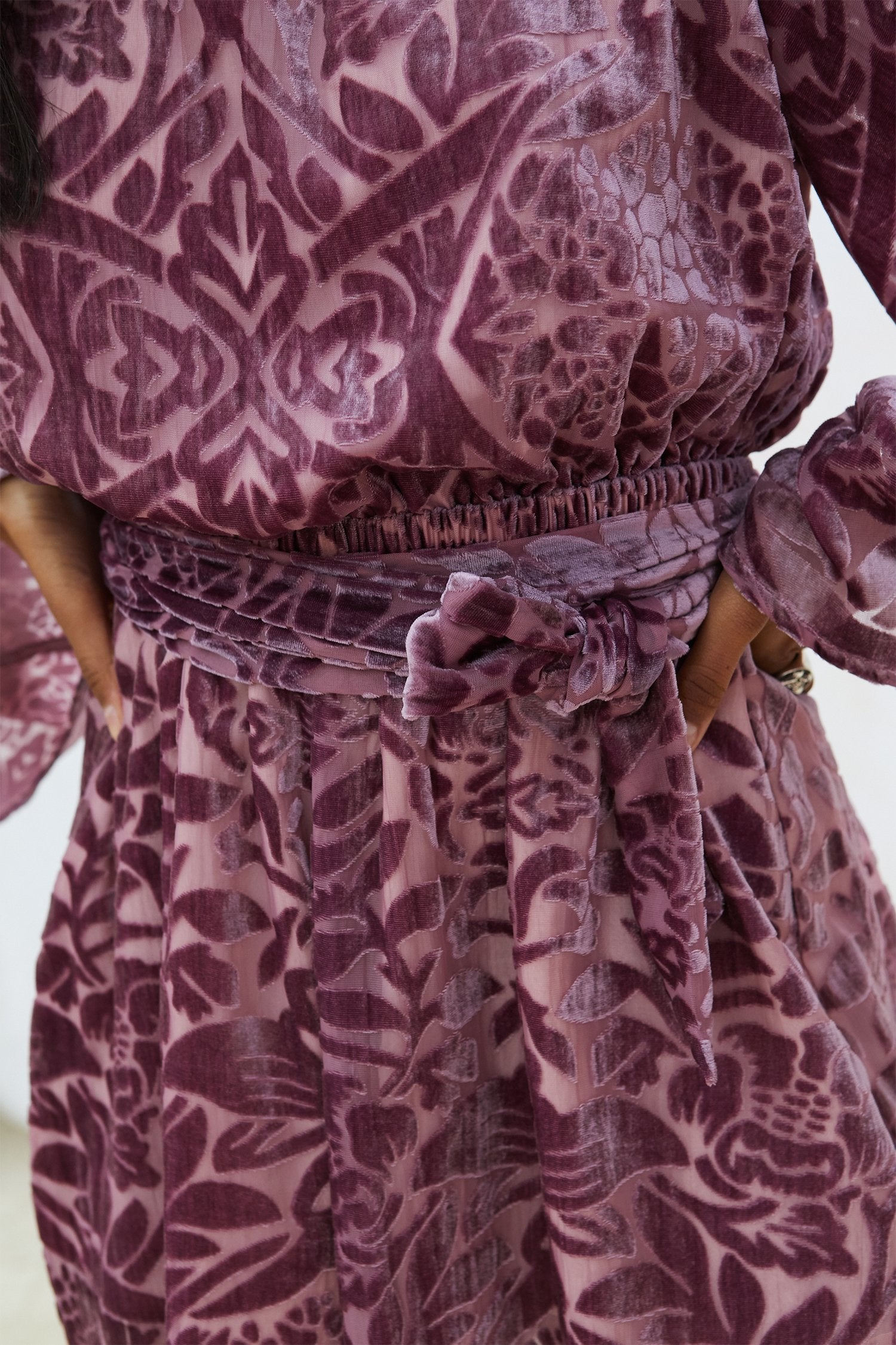 Plum-Velvet-Burn-Out-Playsuit-£119