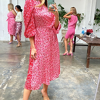 Thumbnail for Red-and-Pink-Leopard-Wrap-Dress-£89