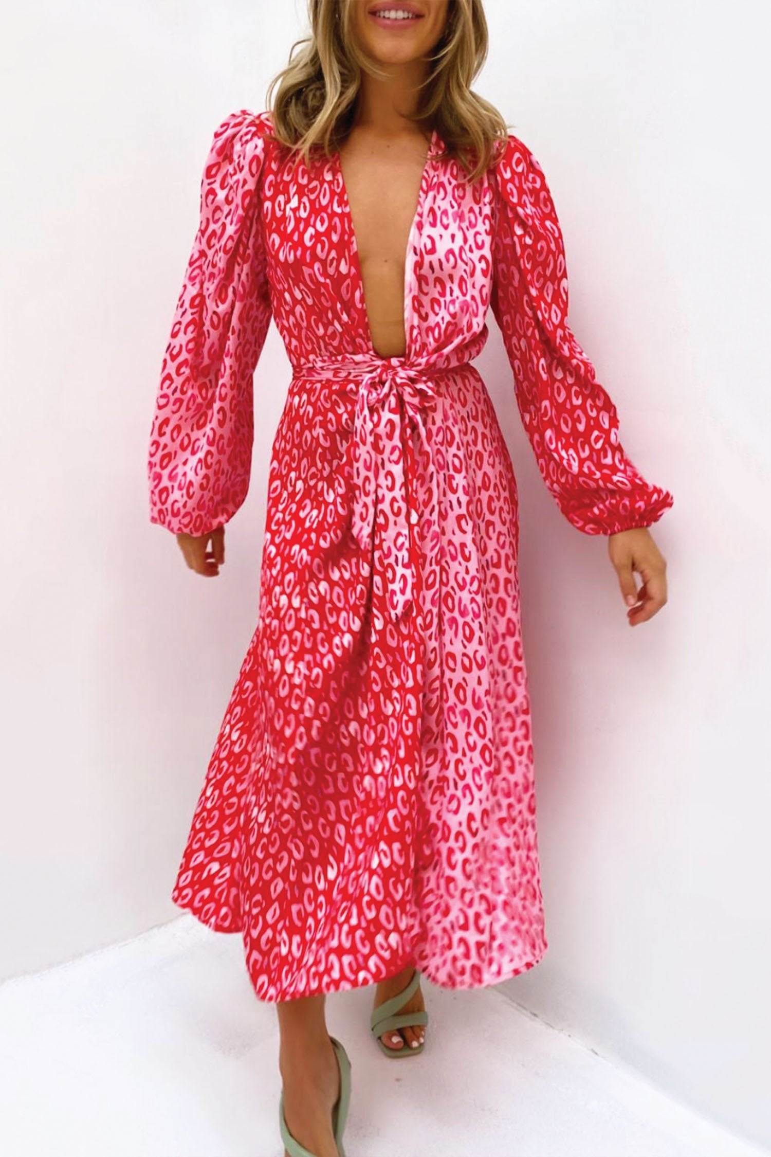 Red-and-Pink-Leopard-Wrap-Dress-£89