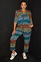 Teal Patsy Viscose Jumpsuit - Curve