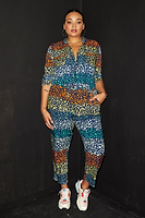 Thumbnail for Teal-Patsy-Viscose-Jumpsuit-Curve-£89