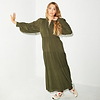 Viscose Khaki Panel Dress