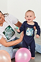 NFD Baby Navy Confetti Onesie