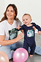 NFD Baby Navy Confetti Onesie