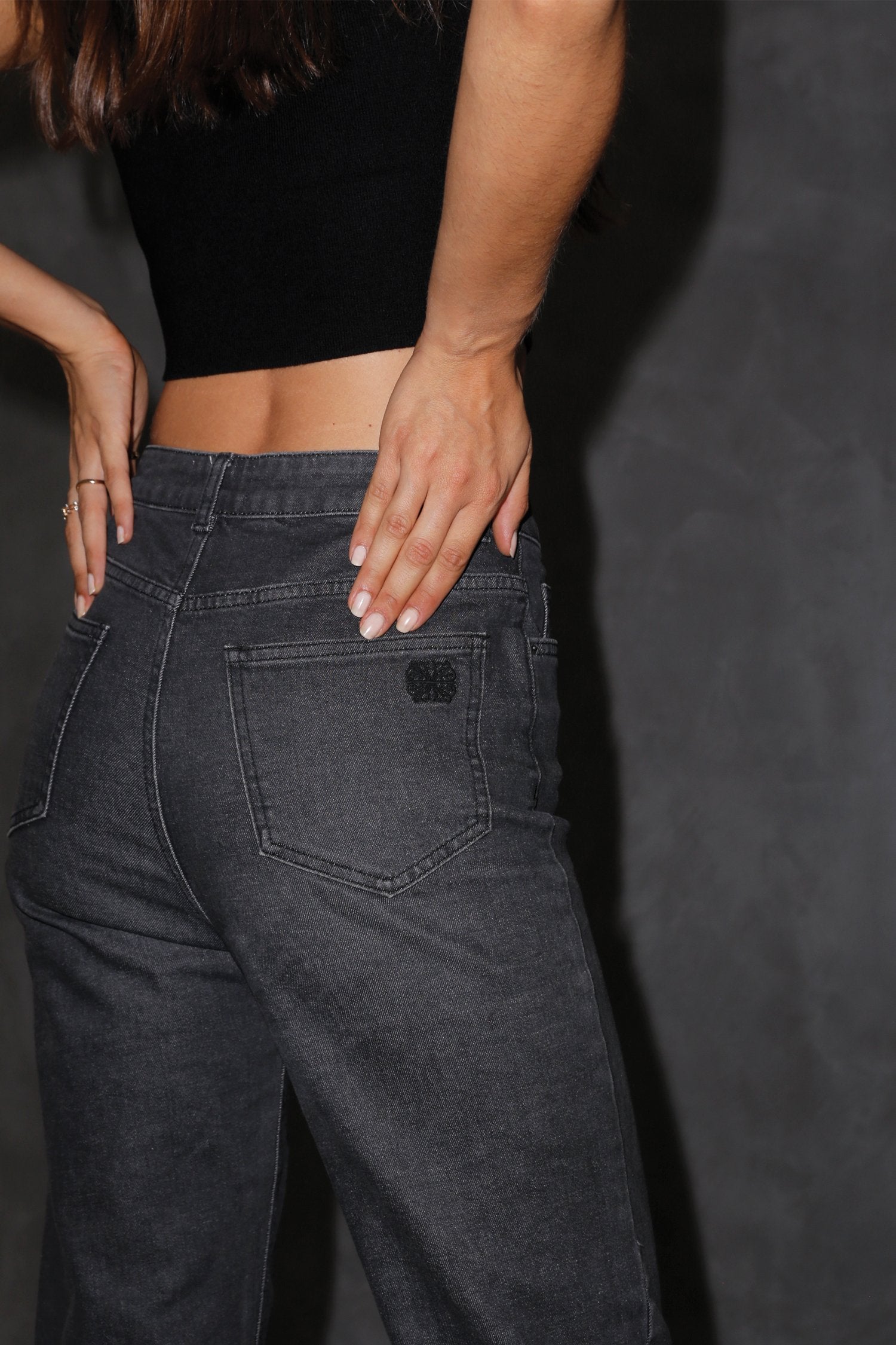 Straight Leg Black Wash Jeans