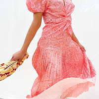 Thumbnail for Pink-Good-News-Wrap-Top-£59