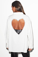 Thumbnail for Model wearing Heart Back Shirt standing facing away from the camera 