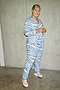 Blue Zebra Jumpsuit - Curve