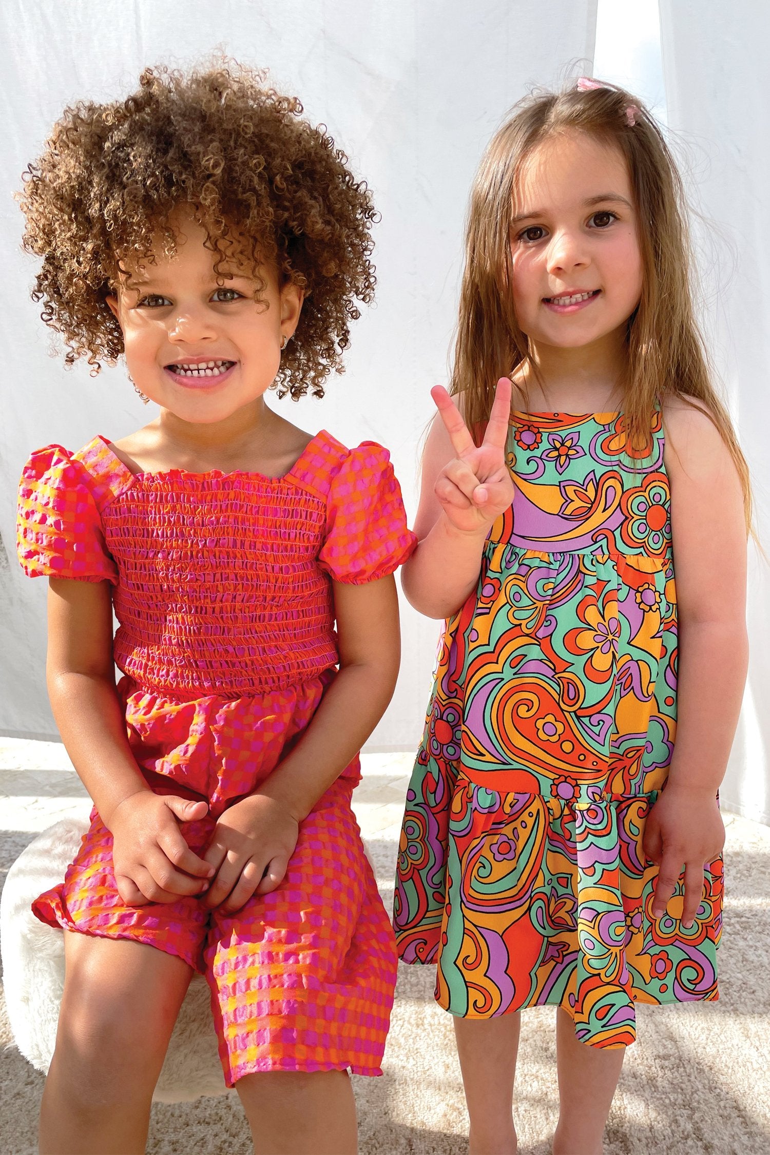 NFD-Kids-Orange-Gingham-Playsuit-£65