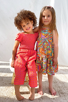 Thumbnail for NFD-Kids-Orange-Gingham-Playsuit-£65
