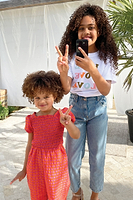 Thumbnail for NFD-Kids-Orange-Gingham-Playsuit-£65