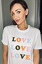 White Love Love Love Tee