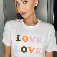 Thumbnail for White-Love-Love-Love-T.Shirt-£29v