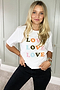 White Love Love Love Tee