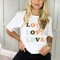 Thumbnail for White-Love-Love-Love-T.Shirt-£29