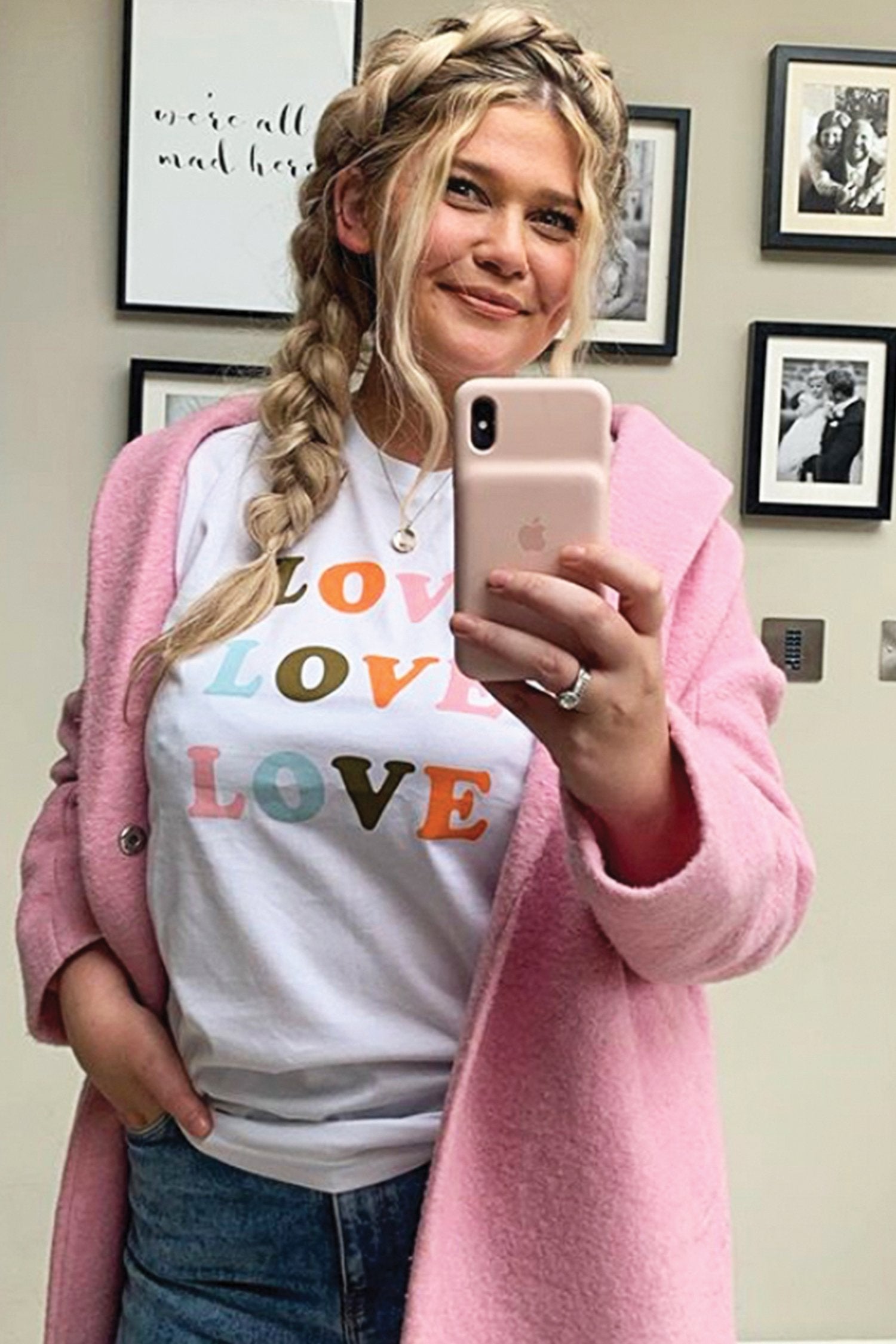 White Love Love Love Tee