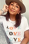 White Love Love Love Tee