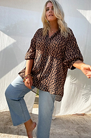 Thumbnail for Oversized Chiffon Lucia Shirt - Curve