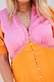 Orange Spliced Lindos Dress - Curve
