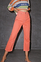 Straight Leg Orange Wash Jeans