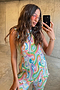 Pastel Groove Plisse Top