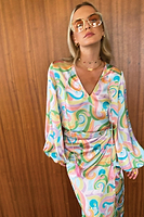 Thumbnail for Pastel-Groove-Blouson-Sleeve-Top-£69