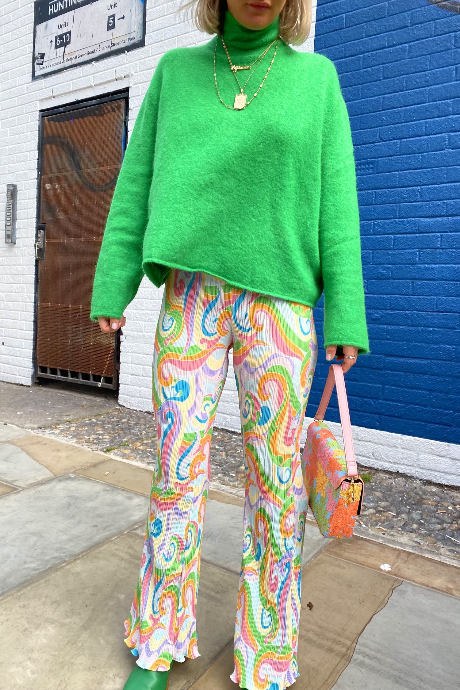 Pastel Groove Plisse Trousers