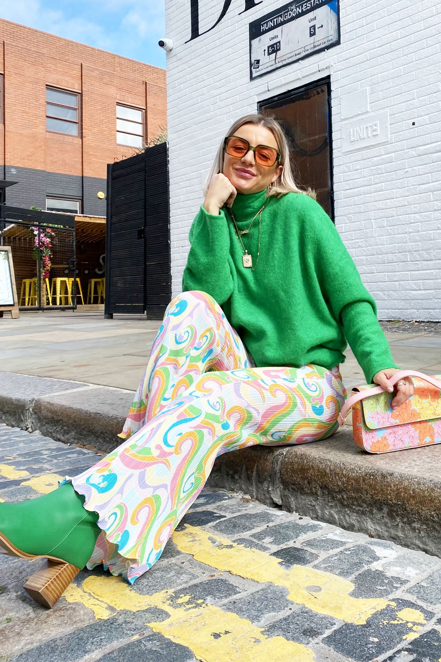 Pastel Groove Plisse Trousers