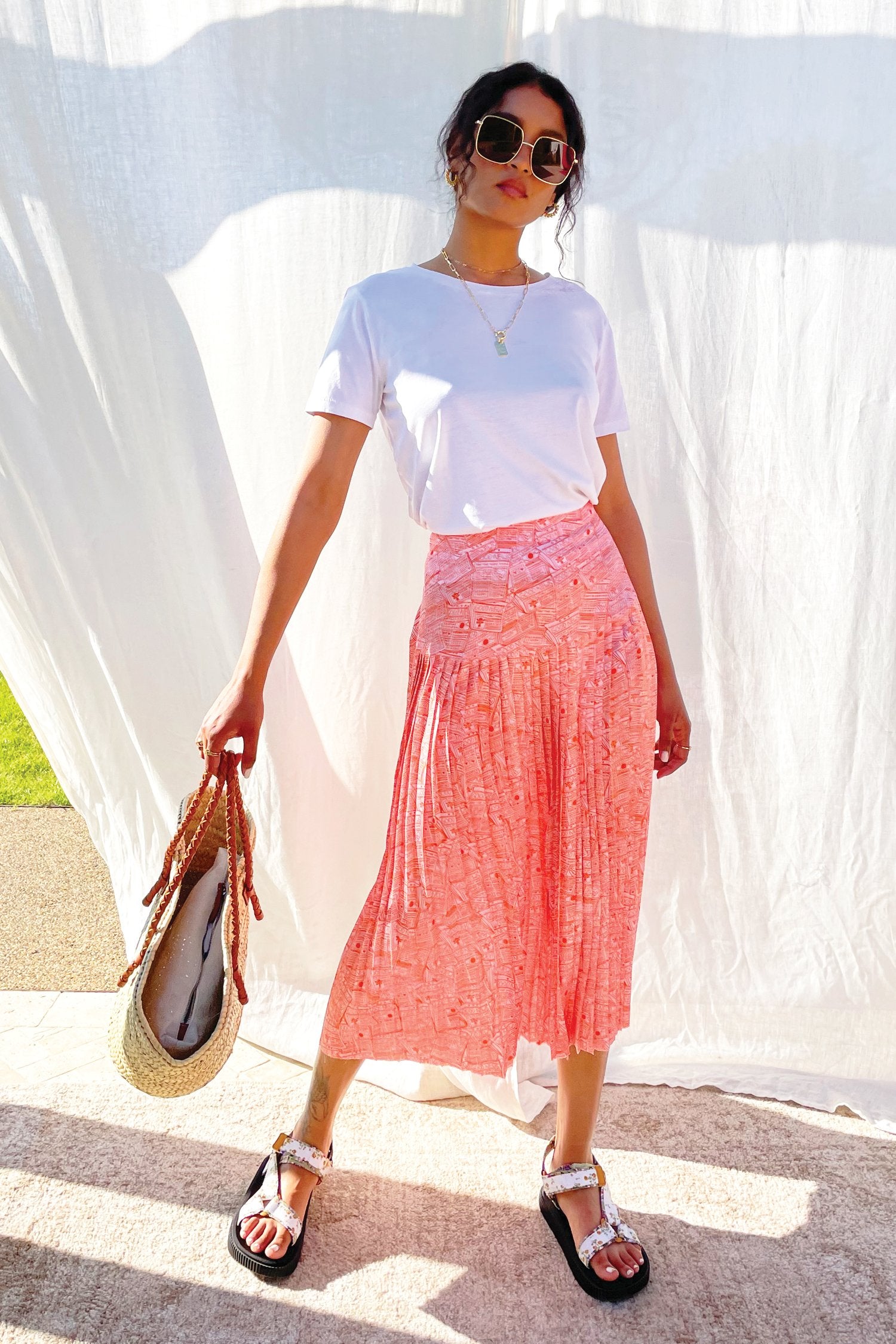 Pink-Good-News-Beatrice-Skirt-£79