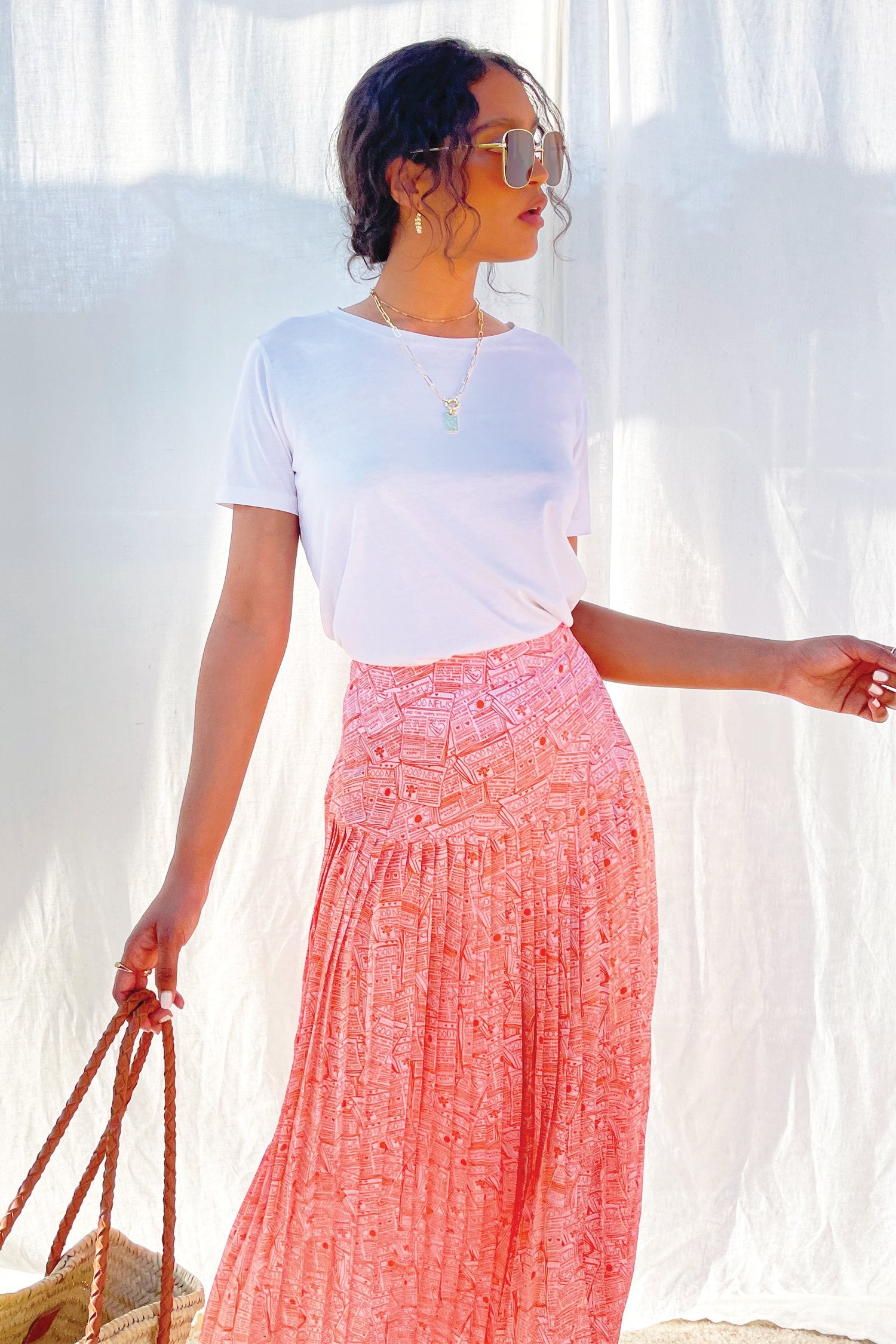 Pink-Good-News-Beatrice-Skirt-£79