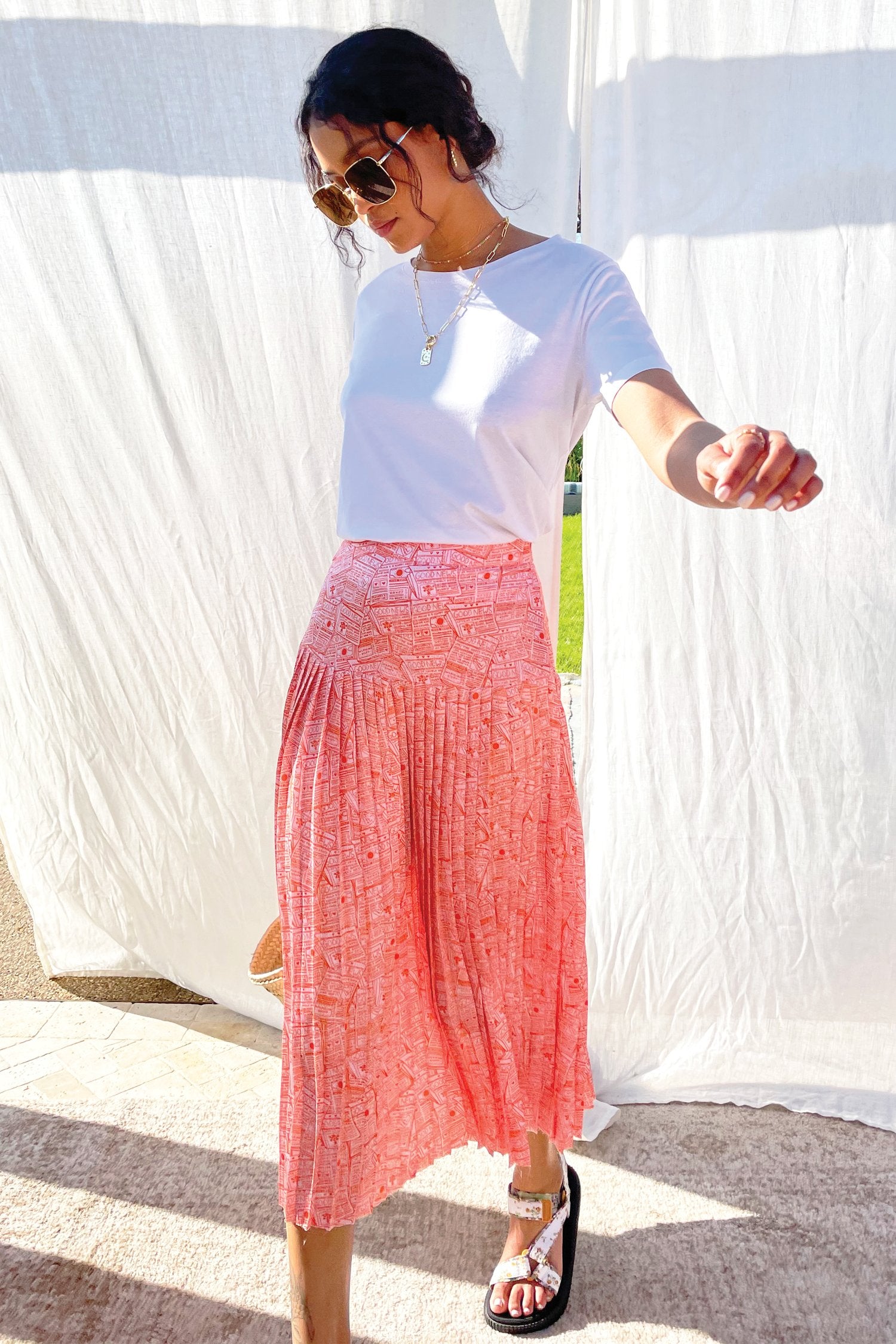 Pink-Good-News-Beatrice-Skirt-£79