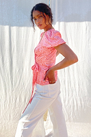 Thumbnail for Pink-Good-News-Wrap-Top-£59