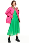 Pink And Khaki Reversible Quilted Jacket