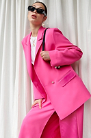 Thumbnail for Model wearing Pink 54 Blazer standing facing the camera