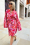 Pink Swirl Satin Dressing Gown