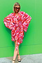 Pink Swirl Satin Dressing Gown