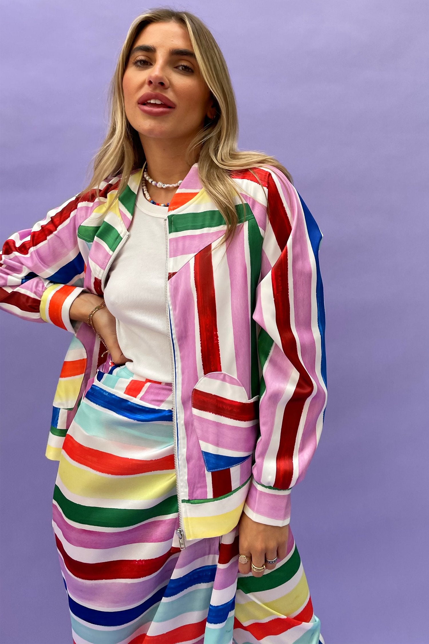 Suki-Stripe-Bomber-£99