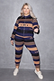 True Love Blues Zip Knit Top - Curve
