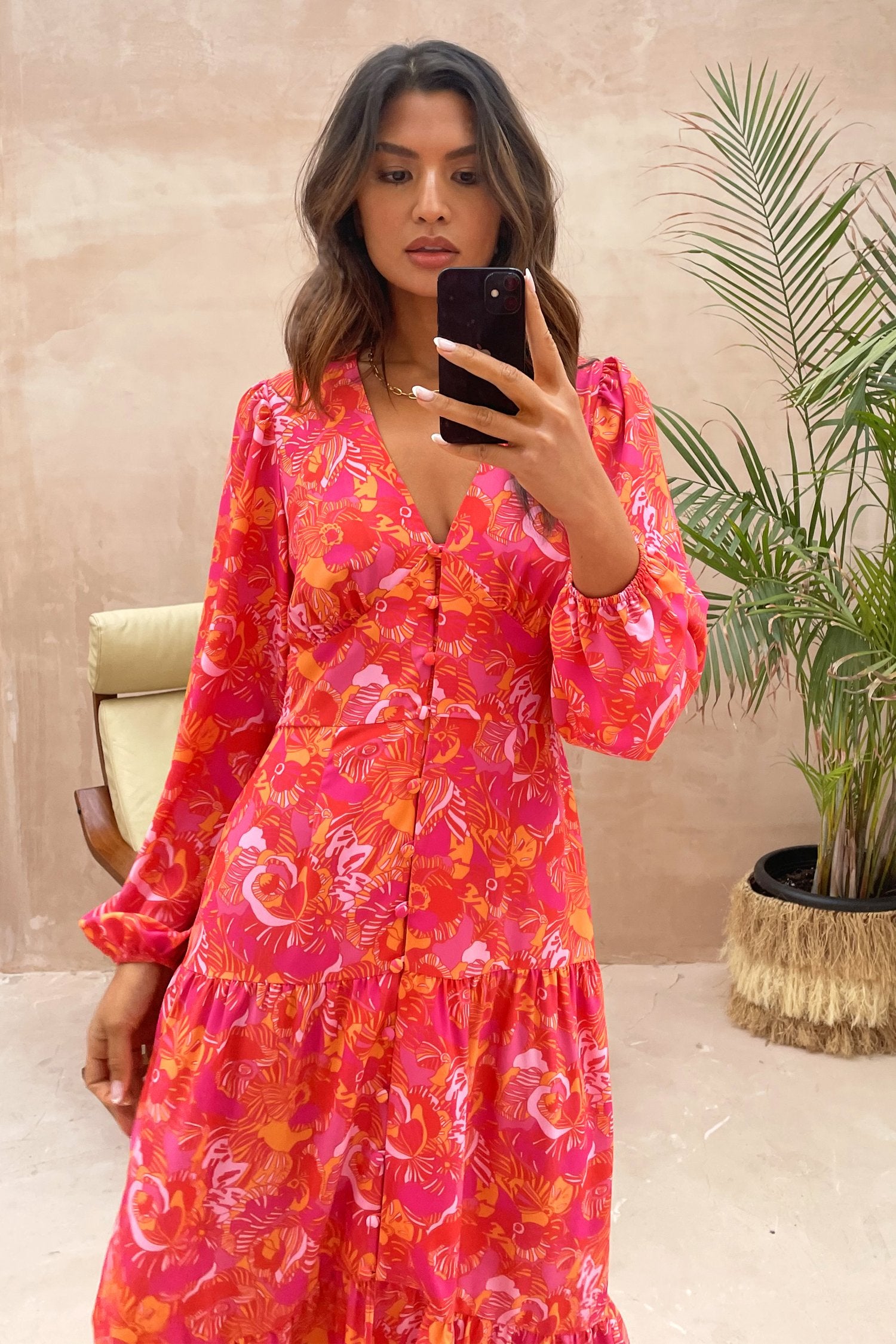 Vibrant-Floral-Violet-Dress-£89