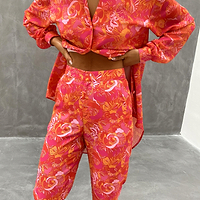 Thumbnail for Vibrant-Floral-Tapered-Trouser-£69