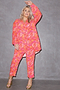 Vibrant Floral Oversized Shirt - Curve